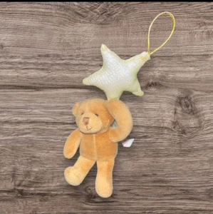 Russ Berrie Mini Angel Bear W Star Plush Ornament - Picture 1 of 2