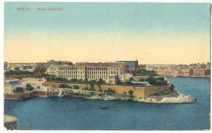 POSTAL LITOGRÁFICA ANTIGUA HOSPITAL MALTA BIGHI - Imagen 1 de 1