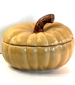 Williams Sonoma Kürbis Suppenterrine groß bedeckt Thanksgiving Halloween Vintage NEU - Bild 1 von 9