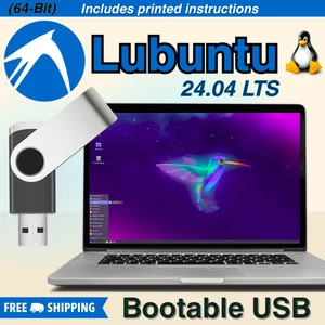 Lubuntu 25.04 64-Bit Bootable USB Drive | Lightweight Linux OS | BIOS/UEFI - Picture 1 of 7