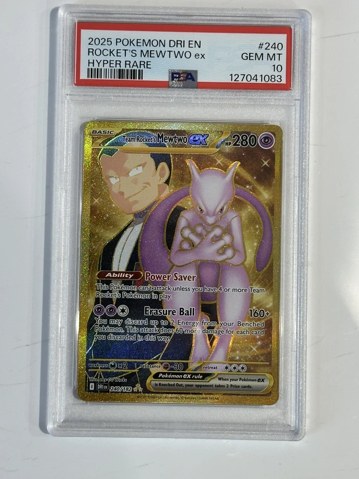 Pokemon Oro Hiper Raro Team Rocket's Mewtwo EX 240/182 Foto 1 de 1