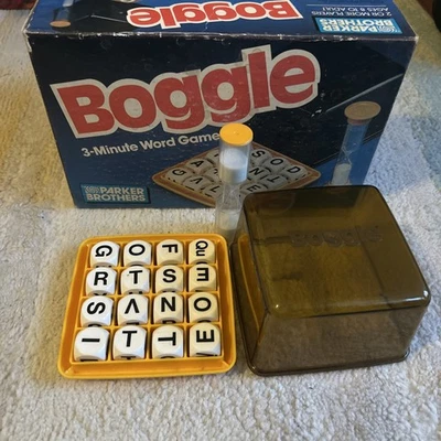 Juego de palabras de 3 minutos vintage Boggle de Parker Brothers (1987) completo Foto 1 de 2