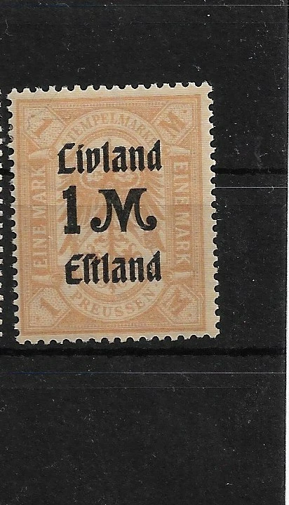 LATVIA GERMANY 1918.  LIVLAND-ESTLAND overp. Nom. 1.00 M MH - Image 1 of 1