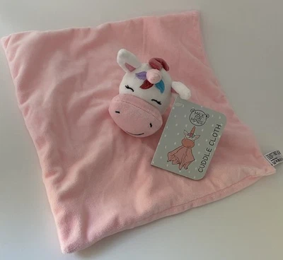 6294🌟Doudou Licorne Unicorn Vache Action PLAT Mouchoir Rose Oeko Tex - Photo 1/3