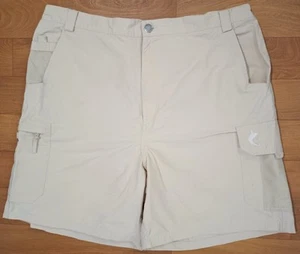 Reel Legends Fishing Cargo Shorts Men's XL Beige Comfort Waist Hiking Outdoor - Picture 1 of 15