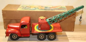 BS giocattolo di latta camion gru camion Berkenkamp & Schleuter Norimberga IMBALLO ORIGINALE - Foto 1 di 15