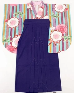 Two-Shaku Sleeve Kimono Hakama 2-Piece Set Nkh31 - Picture 1 of 3