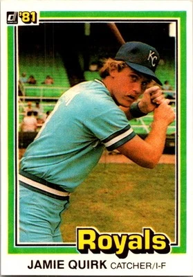1981 Donruss #341 Jamie Quirk - Image 1 of 2
