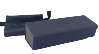 BLACKFIN Eyeglasses Case Flip Top Collapsable Storage case And Cloth Sack Gray