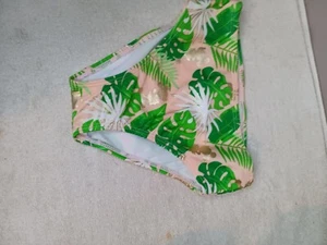 Disney Store Girls size 5/6 Tropical Mickey Mouse Bikini Bottoms Gold Palm NWT - Picture 1 of 4