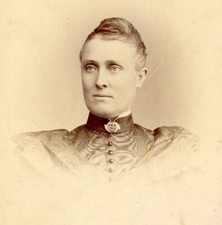 Portrait lady B Harvey Kimberley SA cabinet card photograph antique #24