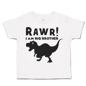 Toddler T-Shirt I Am Big Brother Dinosaur Cotton Wild Life Boy & Girl Clothes - Picture 1 of 18