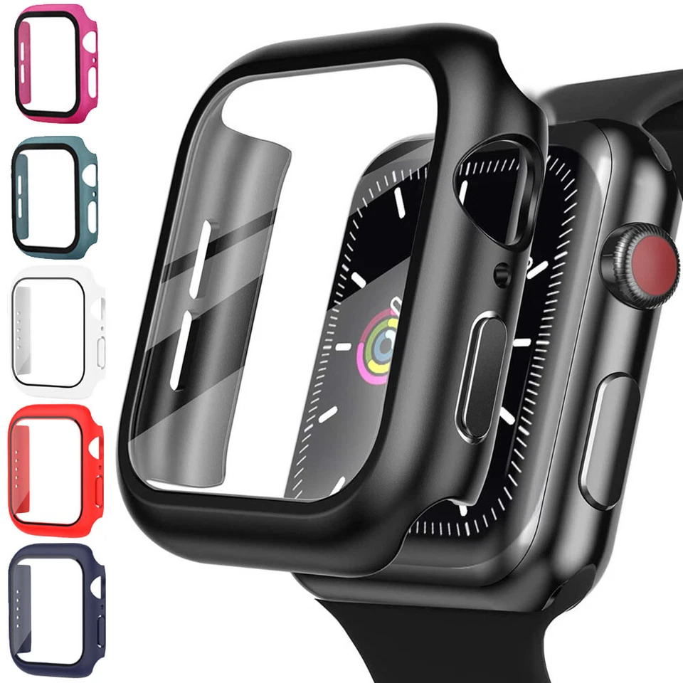 For Apple Watch Series 10 9 8 7 Ultra Cover Case Tempered Glass Screen Protector - Image 1 of 4