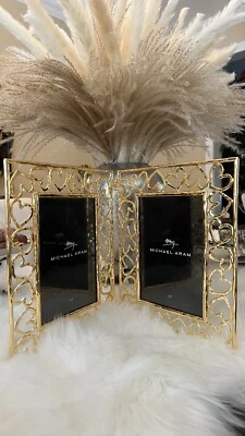 Nuevo con etiquetas Marco con bisagras corazón Michael Aram tamaño 5X7 lista de fotos $205 Foto 1 de 4