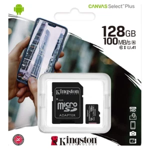 Kingston 32GB 64GB 128GB Micro SD SDHC SDXC TF Class 10 Memory Card and Adapter - Picture 1 of 72