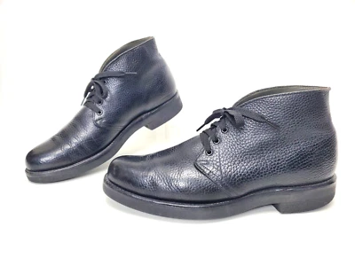 SUPREME Chukka de 4 ojos con suela de crepé de cuero granulado negro para hombre 10,5 aire acondicionado Foto 1 de 4