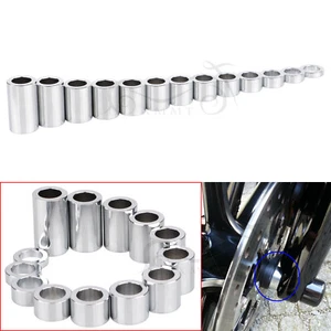 Kit espaciador eje rueda ID 3/4" OD 1 1/8" para Harley Softail Dyna Super Wide Glide - Imagen 1 de 9