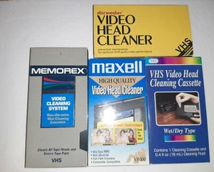 Lot Of Four VHS HEAD CLEANERS - Picture 1 of 9