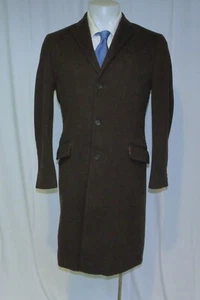 Dolce & Gabanna D&G Brown Full Length Flannel Three Button Overcoat 34/48 - Picture 1 of 12