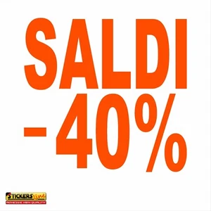 Adesivo SALDI vetrina negozio vetrine negozi adesivi saldi scritte sconti - 40% - Foto 1 di 1