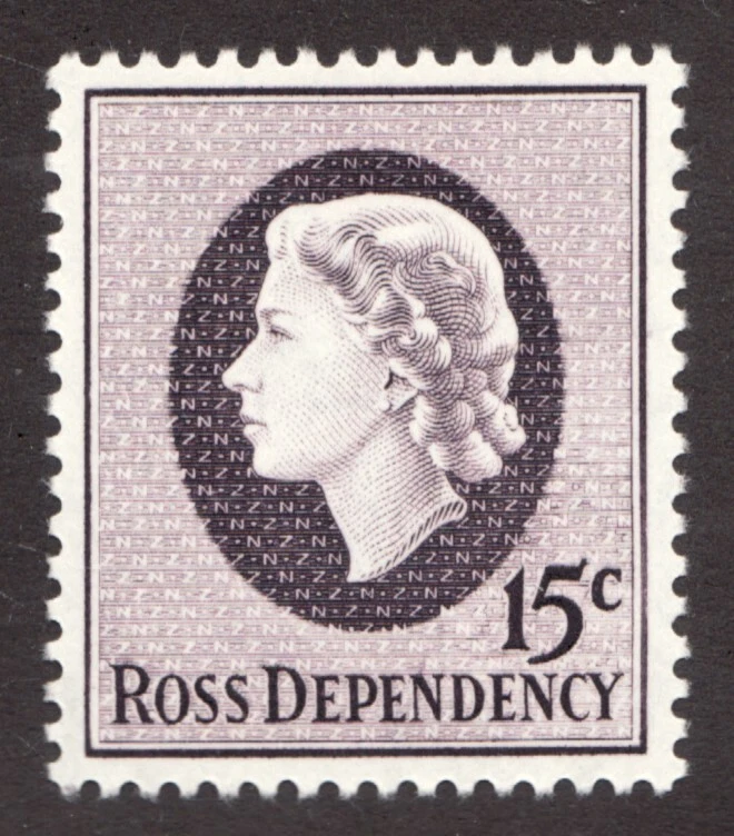 Ross Dependency Sc# L8 1967 - 15¢. Retrato QEII. MNH Cv$12 Foto 1 de 1