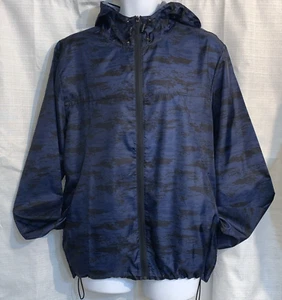 Chaqueta cortavientos con capucha Sunrise Kingdom talla XL resistente al agua azul camuflaje NUEVO - Imagen 1 de 11