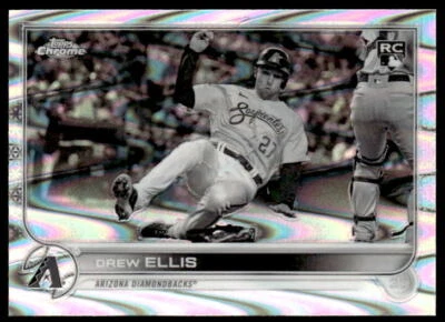 2022 Topps Chrome Sonic #77 Drew Ellis Black & White RayWave - Image 1 of 2