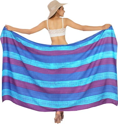 Traje de baño para mujer LA LEELA pareo canga 78"x43" púrpura_H958 Foto 1 de 3