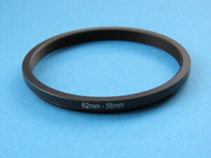 62mm to 58mm Stepping Step Down Ring Camera Lens Filter Adapter Ring 62-58mm
