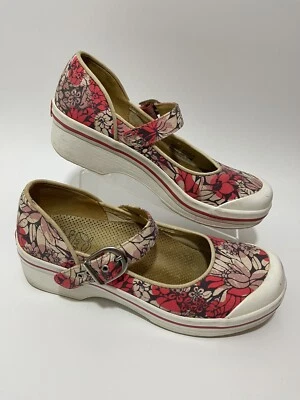Zapatos cómodos veganos DANSKO rosa floral de lona Mary Jane Valerie talla 37 EE. UU. 6,5-7 Foto 1 de 4