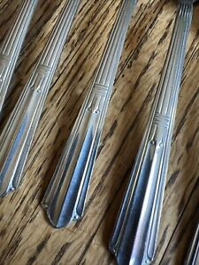 Vintage MCM Lot Of 20 HCS2 Homecrest Stainless Steel Flatware Forks Spoons Knive