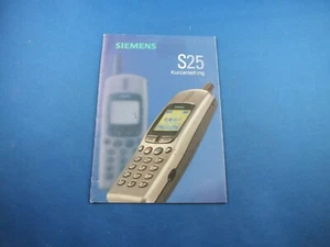 Oryginalny Siemens S25 Mobile Book Instrukcja obsługi Niemiecki Krótka instrukcja obsługi - Zdjęcie 1 z 3