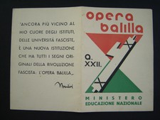 PAGELLA 1944 - R.S.I. OPERA BALILLA - MIN.EDUCAZIONE NAZIONALE