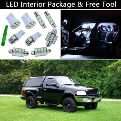 7PCS Xenon White LED Interior Lights Package kit Fit 97-2003 Ford F-150 F150 J1 - Image 1 of 4