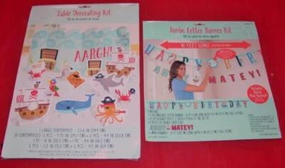 Vintage Amscan Inc. - PIRATE Birthday Party Table Decoration Kit & Banner Sets - Image 1 of 4
