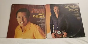 THE SHADOW OF YOUR SMILE & LOVE STORY TWO (2) LP LOT BY ANDY WILLIAMS 12" 33 RPM - Picture 1 of 10