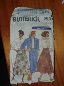 Butterick sewing PatternNo 5851 Straight or flared skirt Size 12-14-16t preowned - Bild 1 von 2