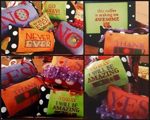 Whatever - Grumpy and Happy Quickie Stitches - Folleto de punto de cruz - Imagen 1 de 2