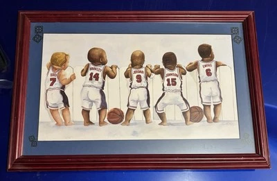 Basketball 1992 Olympic Baby Dream Team Framed Signed Kenneth Gatewood 23" x 16” - Image 1 of 3
