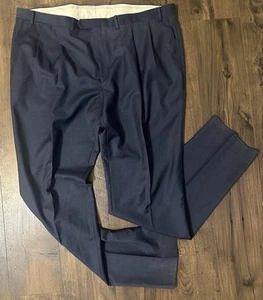 Ralph Ralph Lauren Pants 48W Navy Blue Wool Slacks Ready Alteration 52 Long - Picture 1 of 10