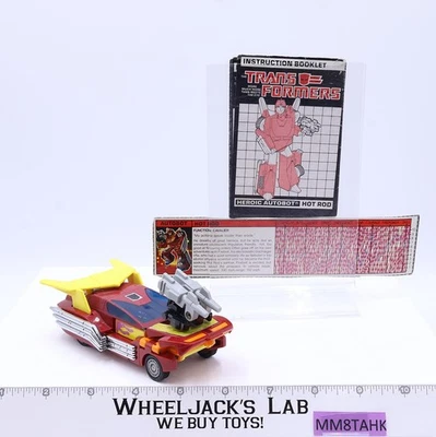 Targetmaster Hot Rod 100% Complete Vintage 1987 G1 Transformers Hasbro Figure - Image 1 of 4