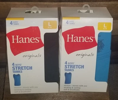 Tanques elásticos Hanes Originals para niños, surtidos 4pk, ¡compra dos y ahorra un 20%! Foto 1 de 4