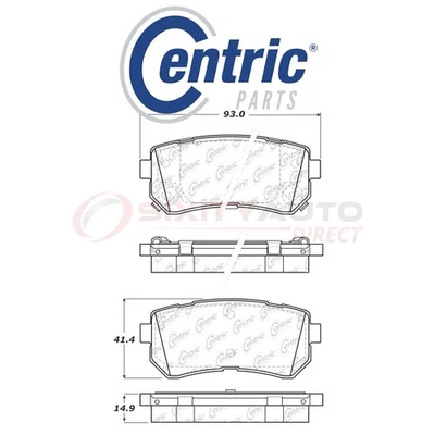 Centric Ceramic Disc Brake Pads w Shims for 2016-2017 Hyundai Sonata 1.6L ye Foto 1 de 4