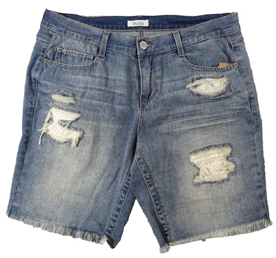 Pantalones Cortos MUDD Jeans Juniors Talla 15 Bolsillos Elásticos Algodón Spandex Envejecidos Nuevos con Etiquetas Foto 1 de 4