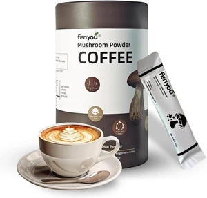 Organic Mushroom Coffee with Cordyceps, Shiitake, Chaga & 3 Other Mushrooms. - Picture 1 of 9