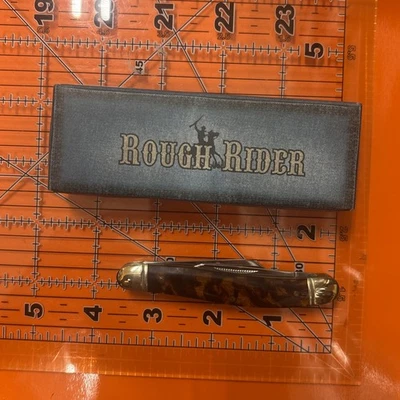Navaja de Bolsillo Rr501 Rough Rider Stockman 3 Hojas Imitación Tortuga RR501 Foto 1 de 3