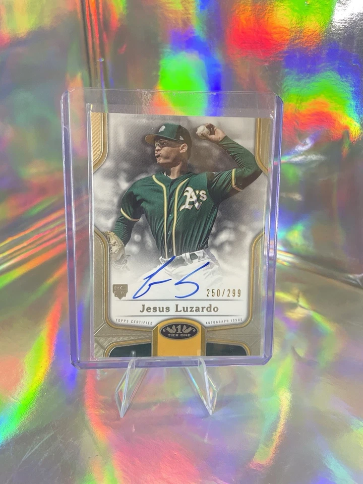 2020 Topps Tier One - Breakout Autographs Jesus Luzardo #BOA-JL /299 (AU, RC) - Image 1 of 2