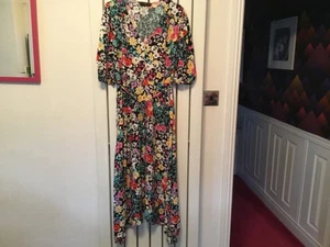 F&F multi colour print midi dress. Size 12. - Picture 1 of 8
