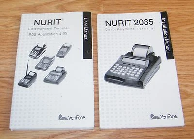 Original Nurit 2085 Tarjeta Pago Terminal Instalación/Manuales de Usuario Solo *LEER*  Foto 1 de 4