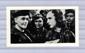 DEANNA DURBIN ELIZABETH RISDON - MOVIE STAR CARD - - RJ HILL SCENES - 1938 - #30
